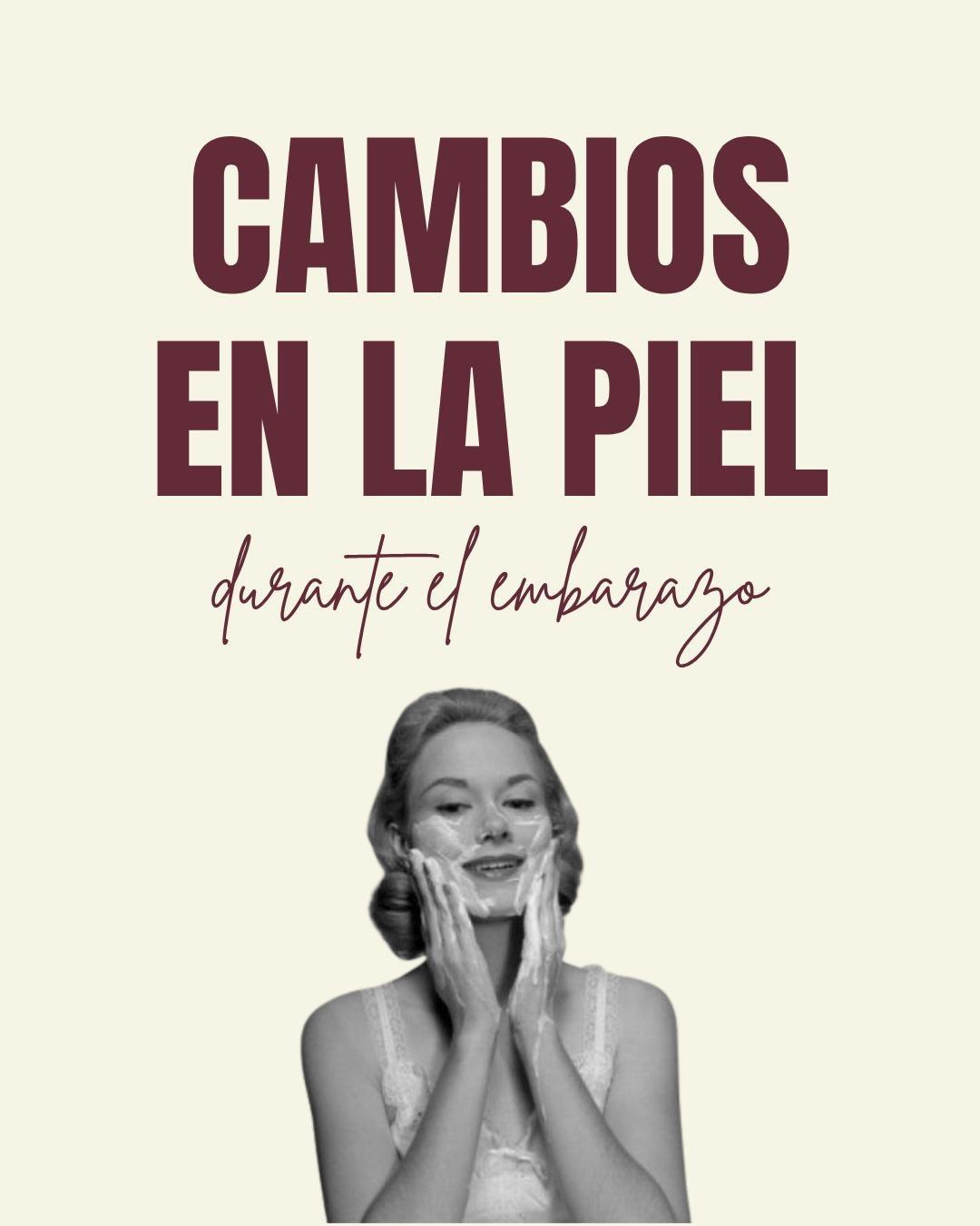 Carrusel ilustrado de Todo Bajo Contracción: Cambios en la piel durante el embarazo