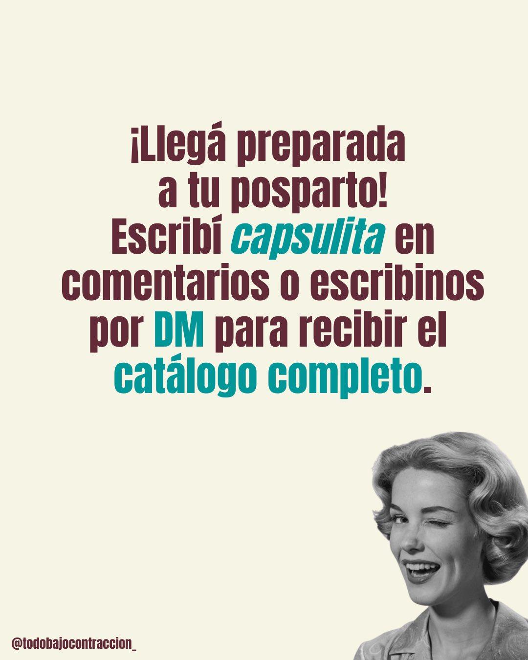 Carrusel ilustrado de Todo Bajo Contracción: Productos para el posparto