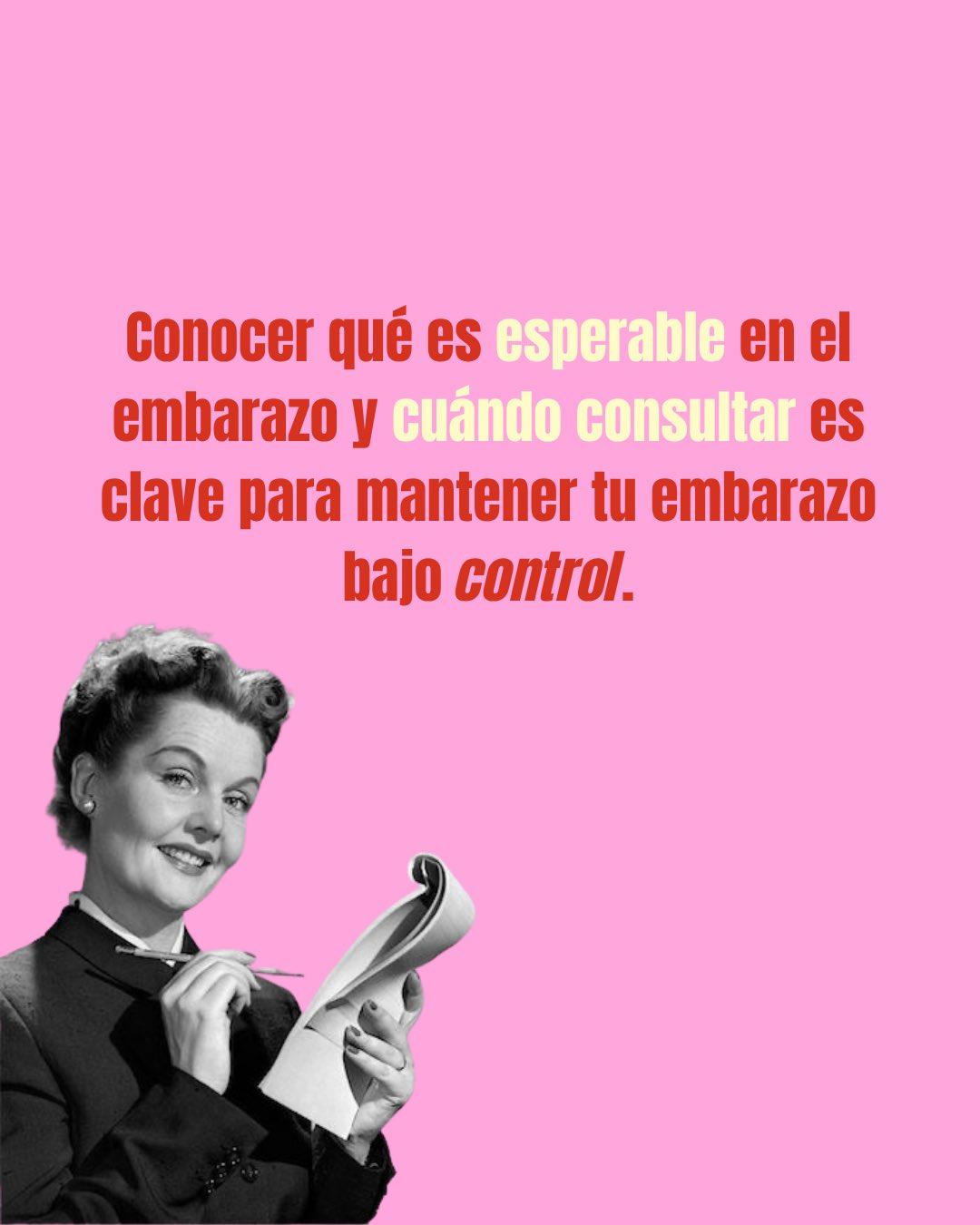 Carrusel ilustrado de Todo Bajo Contracción: Los 4 signos de alarma del embarazo