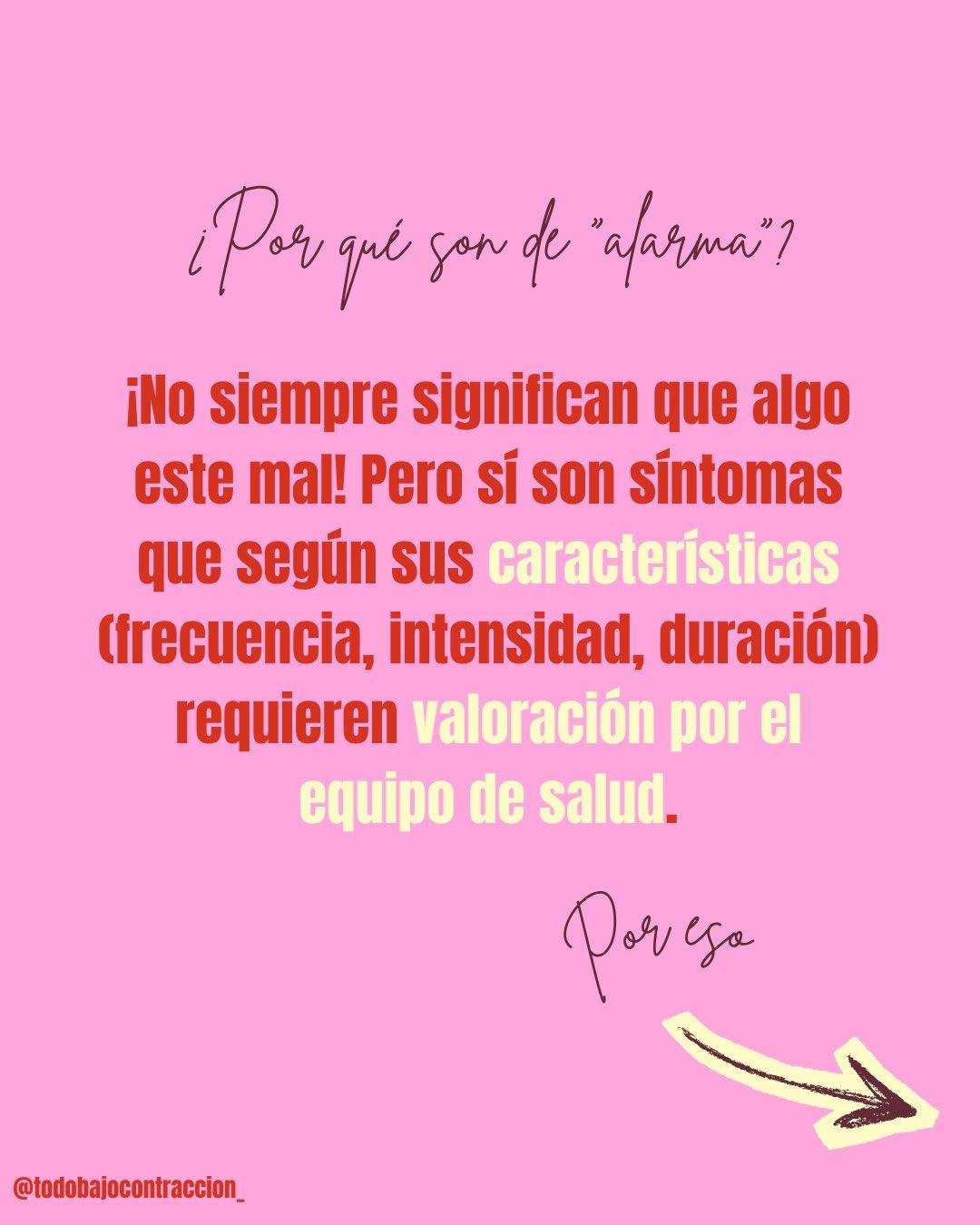 Carrusel ilustrado de Todo Bajo Contracción: Los 4 signos de alarma del embarazo
