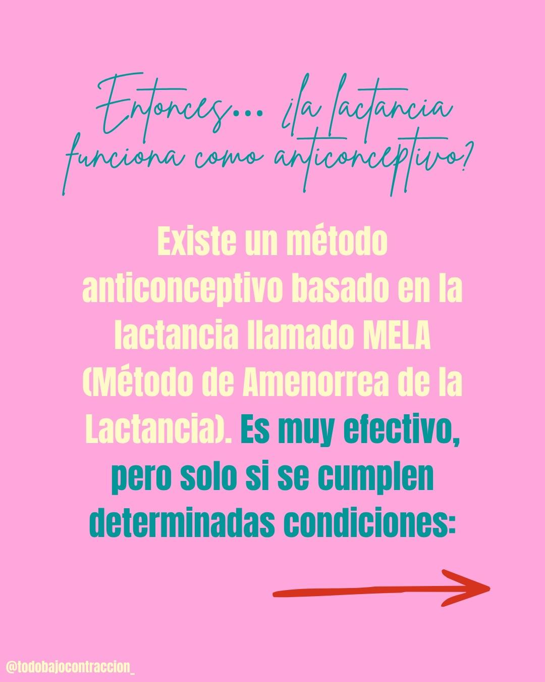 Carrusel ilustrado de Todo Bajo Contracción: Embarazo en el posparto sin menstruación