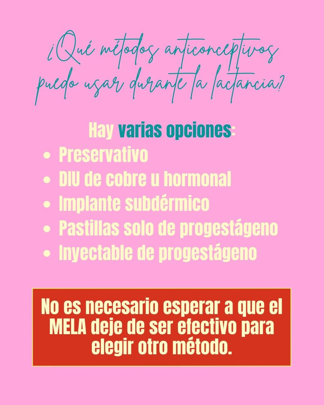 Carrusel ilustrado de Todo Bajo Contracción: Embarazo en el posparto sin menstruación