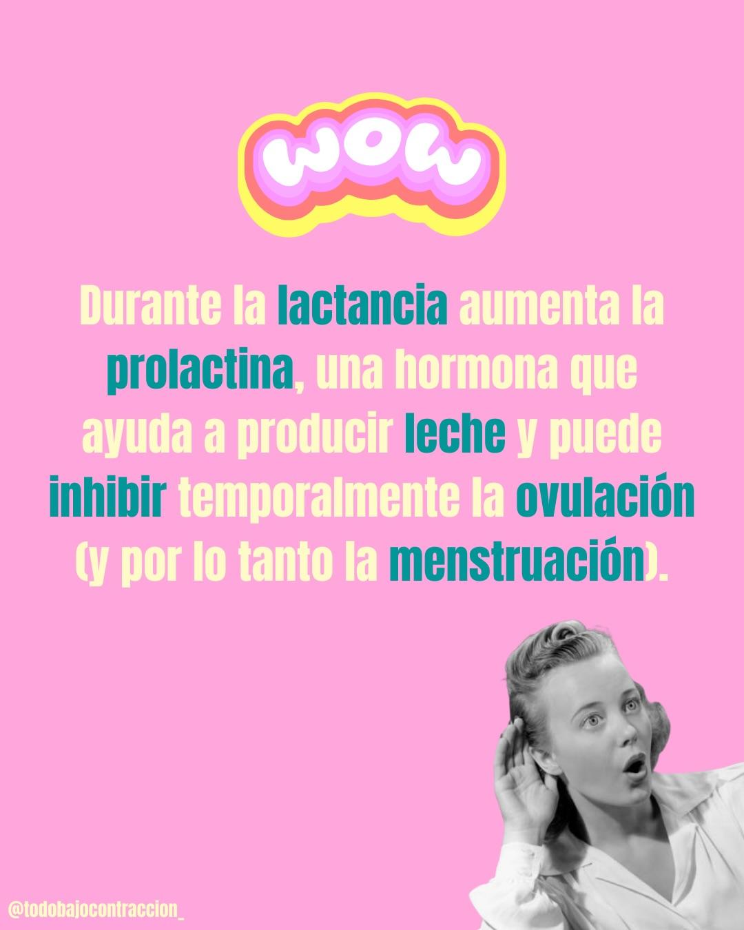 Carrusel ilustrado de Todo Bajo Contracción: Embarazo en el posparto sin menstruación