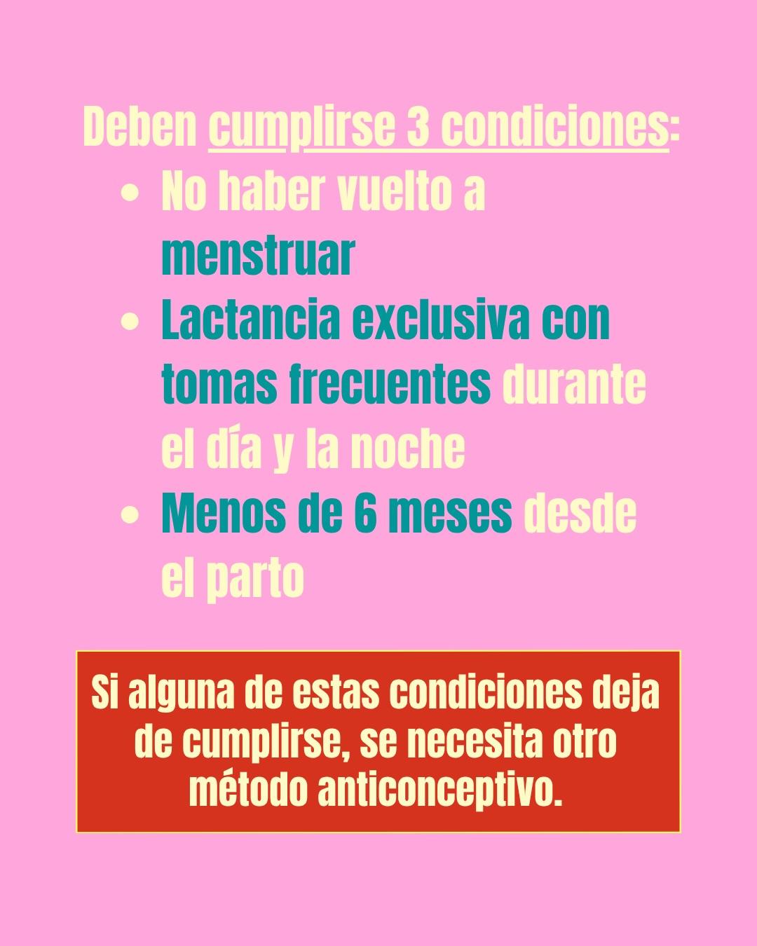 Carrusel ilustrado de Todo Bajo Contracción: Embarazo en el posparto sin menstruación
