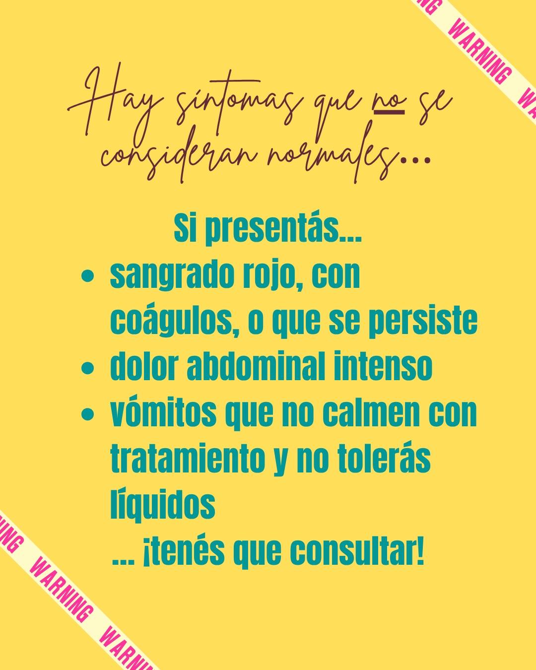 Carrusel ilustrado de Todo Bajo Contracción: Primeros síntomas del embarazo