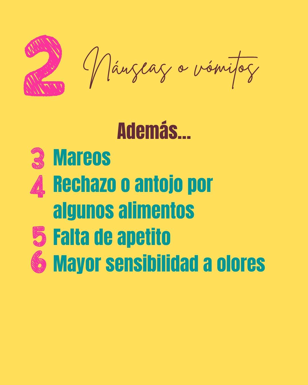 Carrusel ilustrado de Todo Bajo Contracción: Primeros síntomas del embarazo