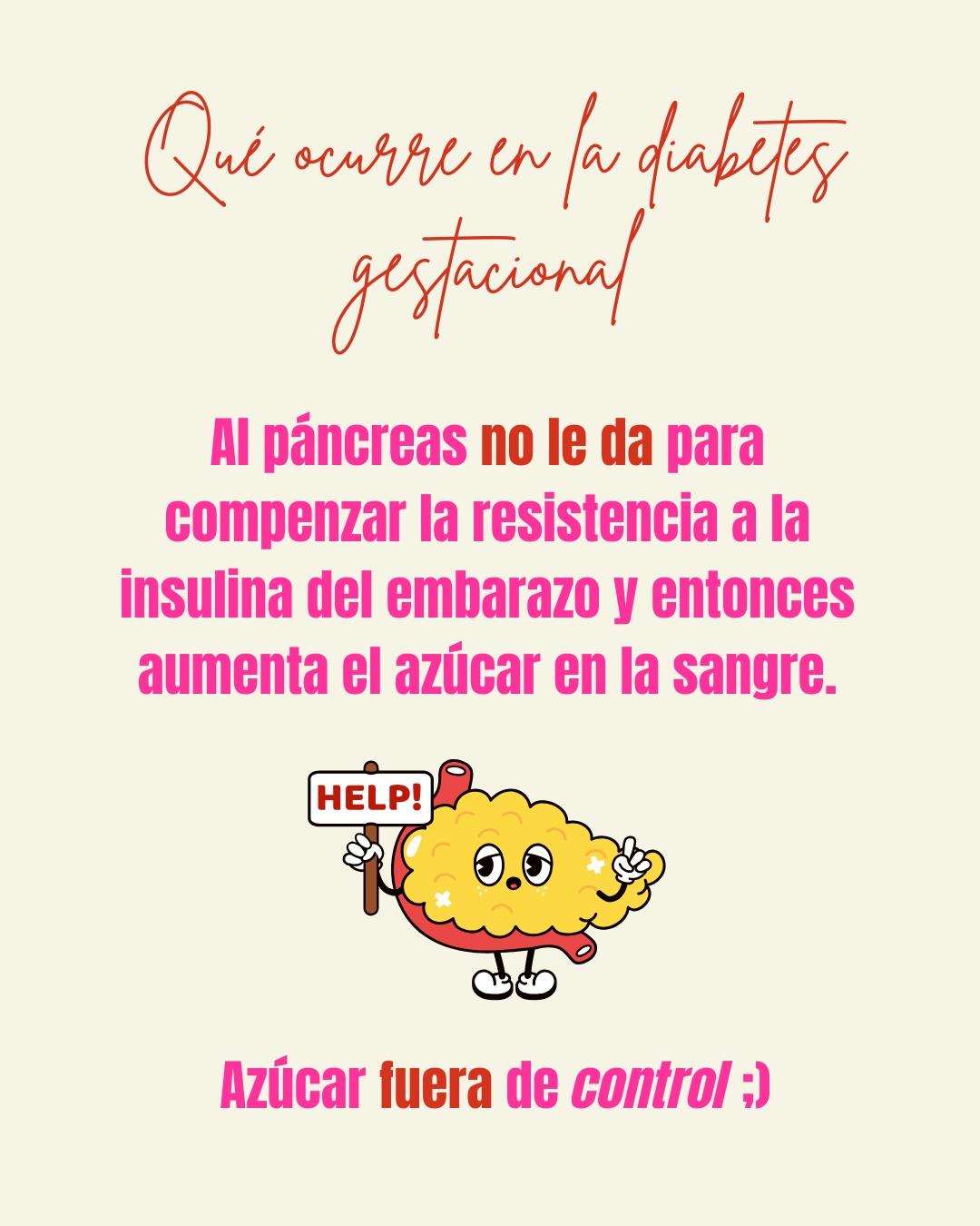 Carrusel ilustrado de Todo Bajo Contracción: Diabetes gestacional