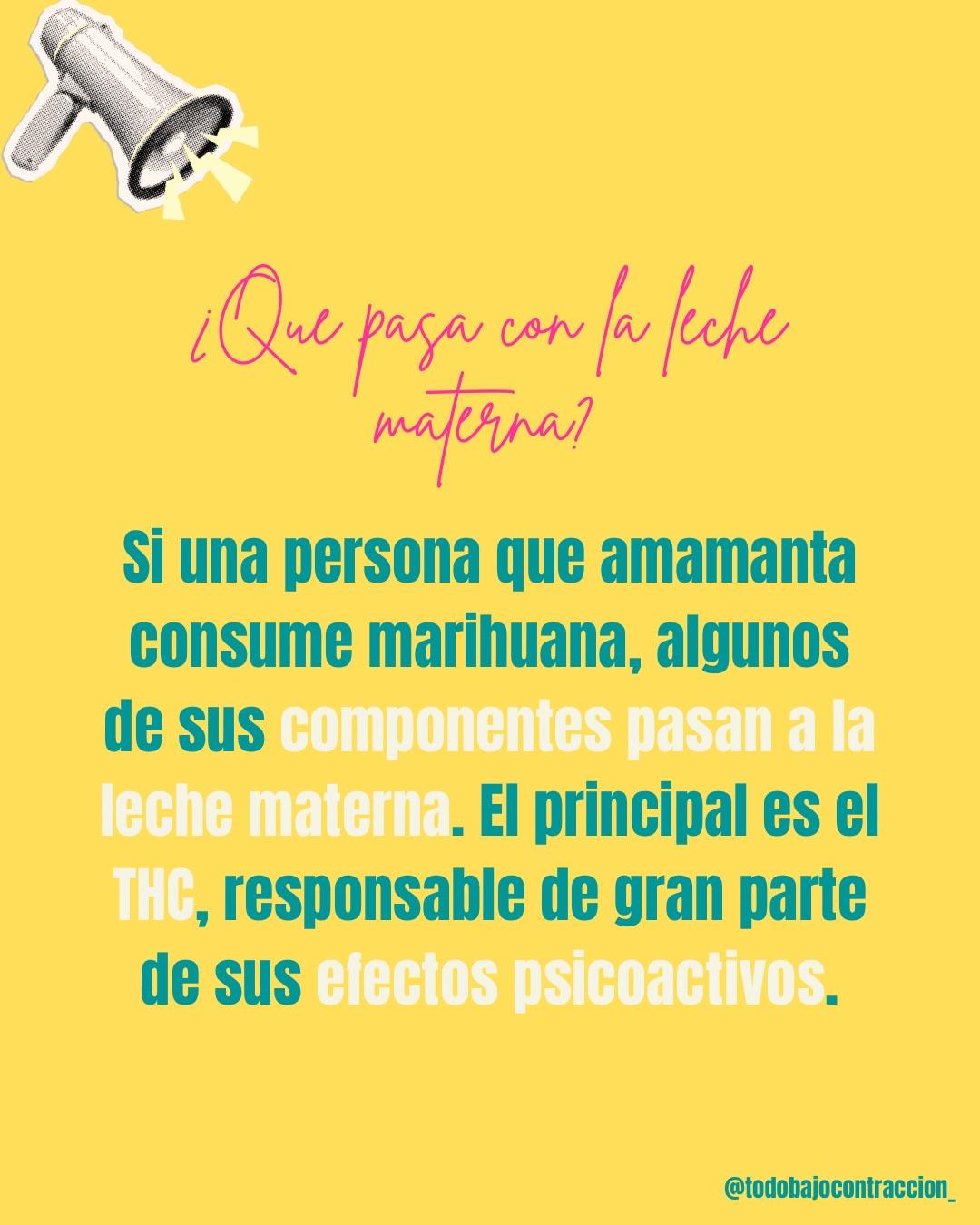 Carrusel ilustrado de Todo Bajo Contracción: Marihuana y lactancia