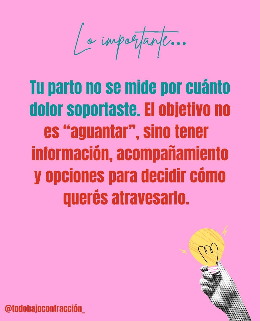 Carrusel ilustrado de Todo Bajo Contracción: Cómo aliviar el dolor en el trabajo de parto