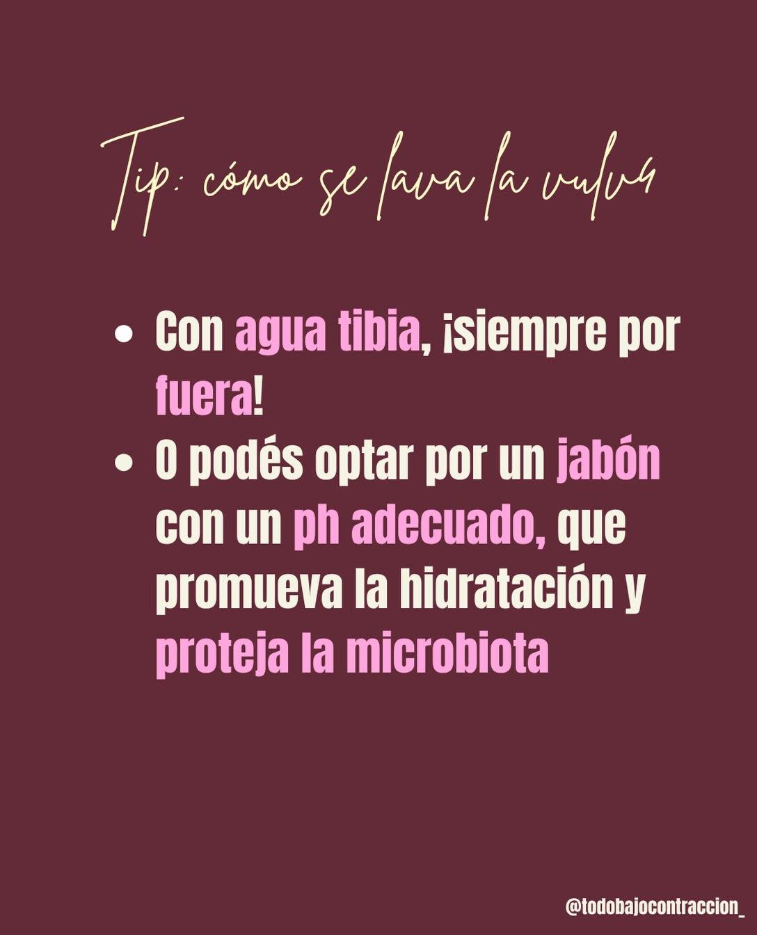 Carrusel ilustrado de Todo Bajo Contracción: Higiene vulvovaginal en el embarazo