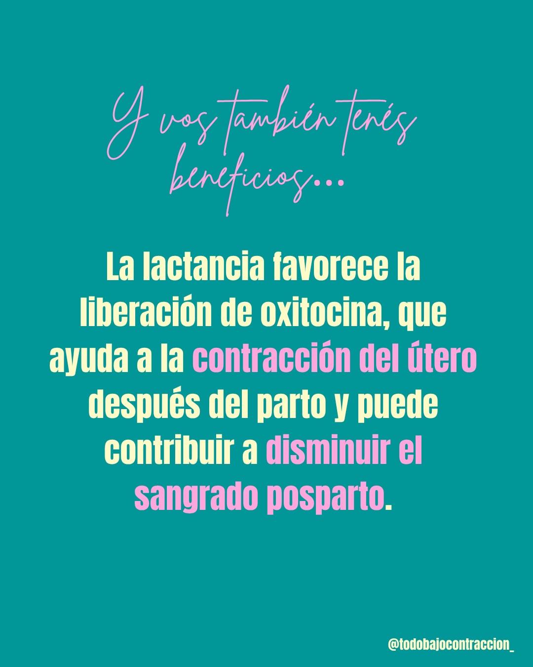 Carrusel ilustrado de Todo Bajo Contracción: Beneficios de la lactancia materna
