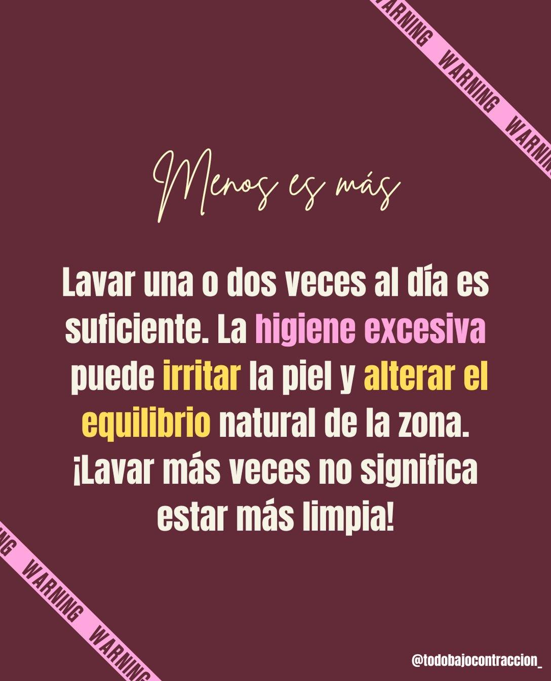 Carrusel ilustrado de Todo Bajo Contracción: Higiene vulvovaginal en el embarazo