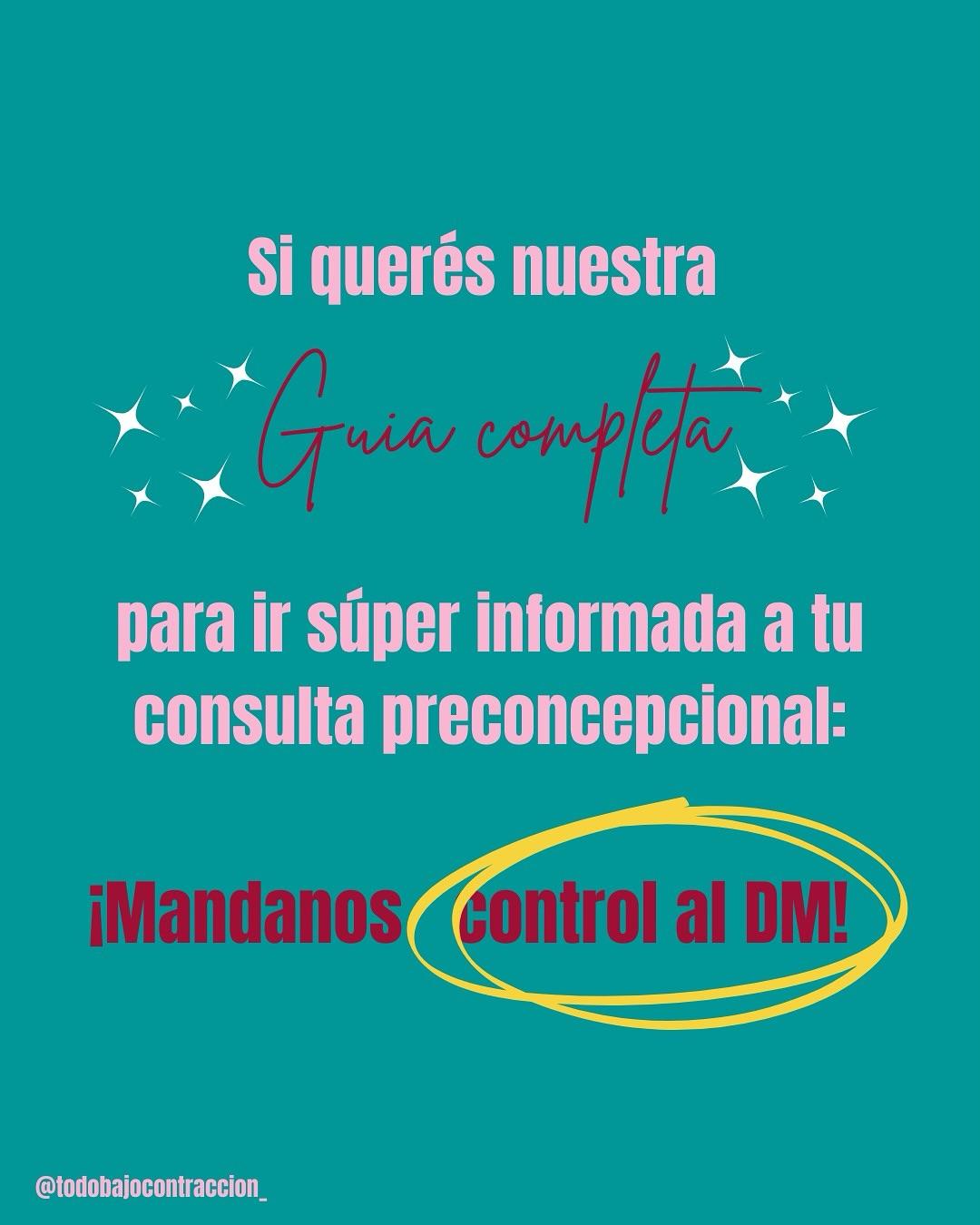 Carrusel ilustrado de Todo Bajo Contracción: Guía gratuita de consulta preconcepcional