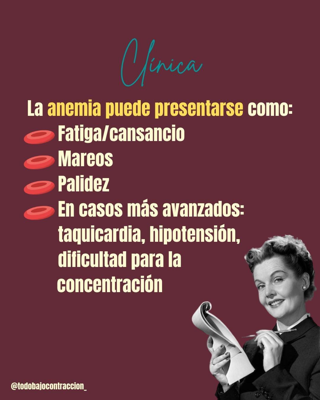 Carrusel ilustrado de Todo Bajo Contracción: Anemia en el embarazo