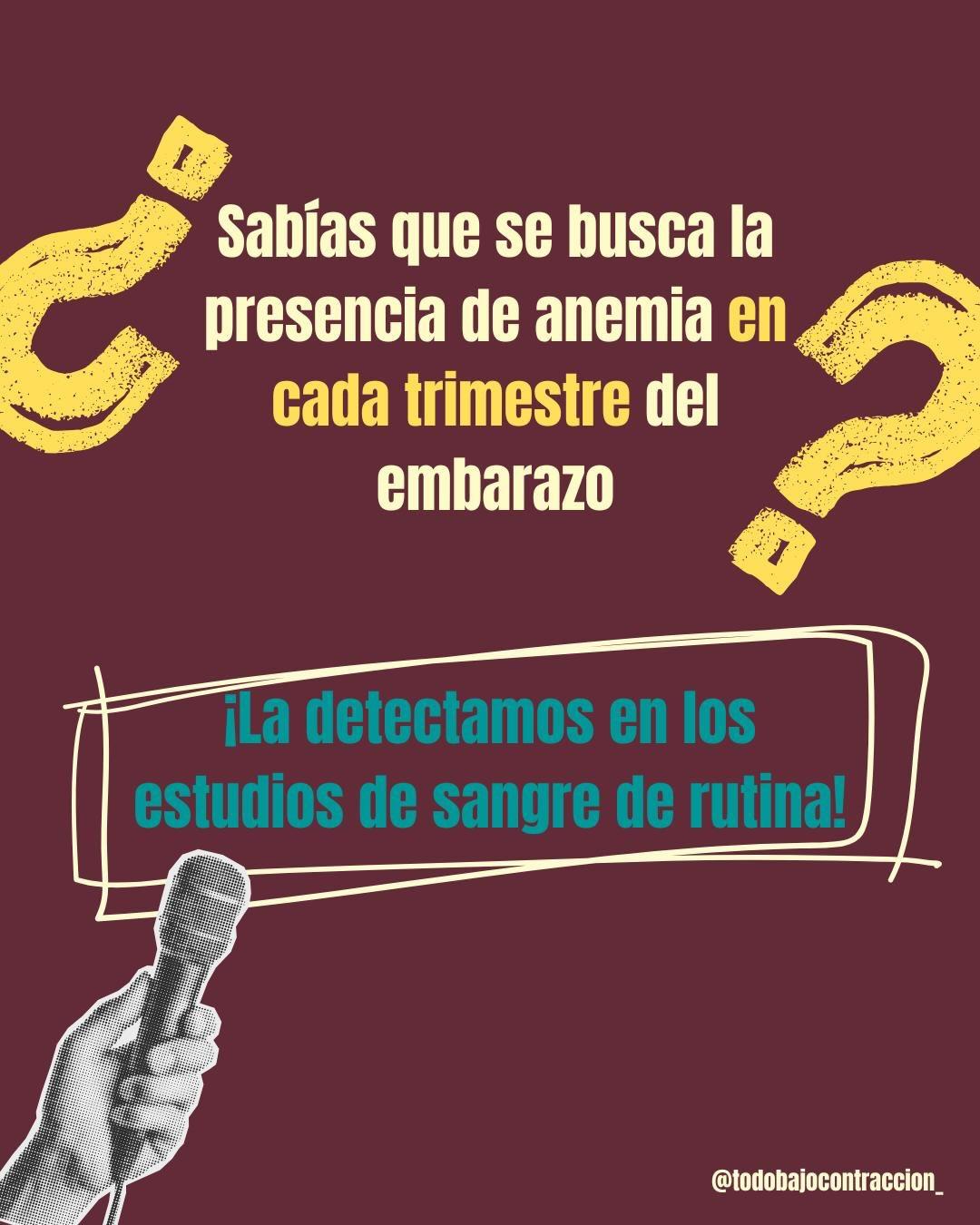 Carrusel ilustrado de Todo Bajo Contracción: Anemia en el embarazo