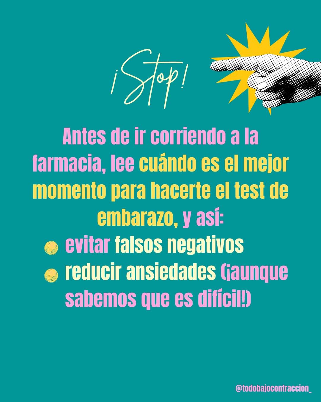 Carrusel ilustrado de Todo Bajo Contracción: Test de embarazo: cuándo y cómo hacerlo
