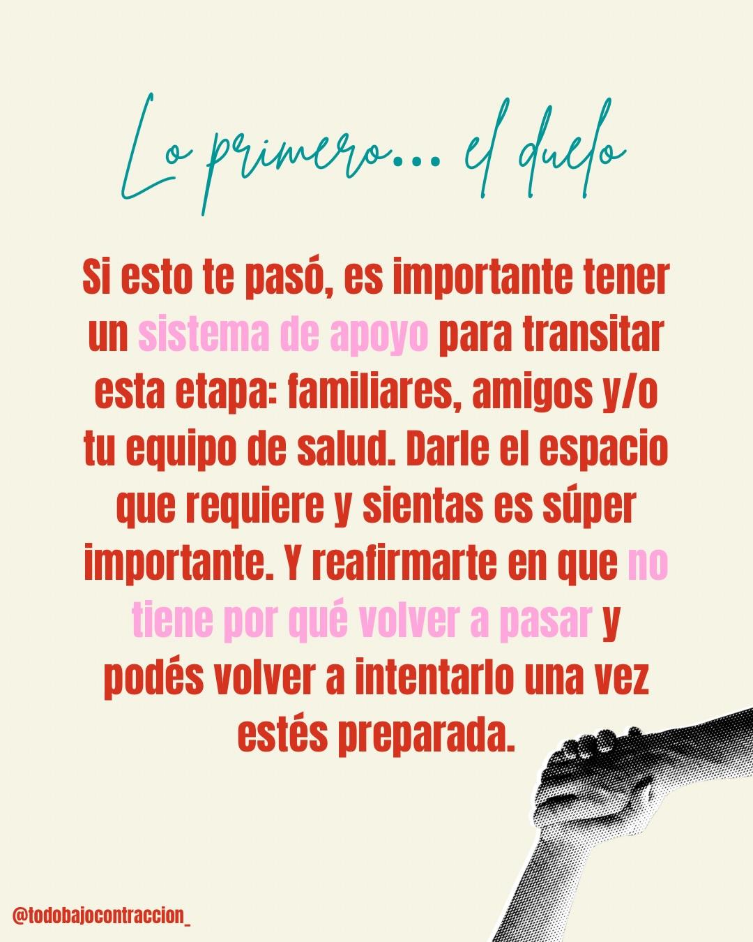 Carrusel ilustrado de Todo Bajo Contracción: Aborto espontáneo: lo que tenés que saber