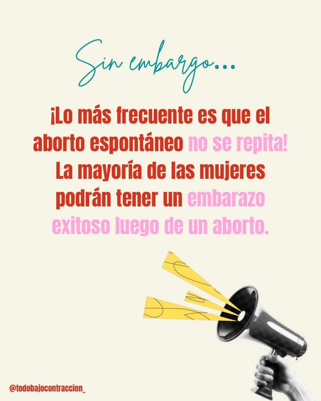 Carrusel ilustrado de Todo Bajo Contracción: Aborto espontáneo: lo que tenés que saber