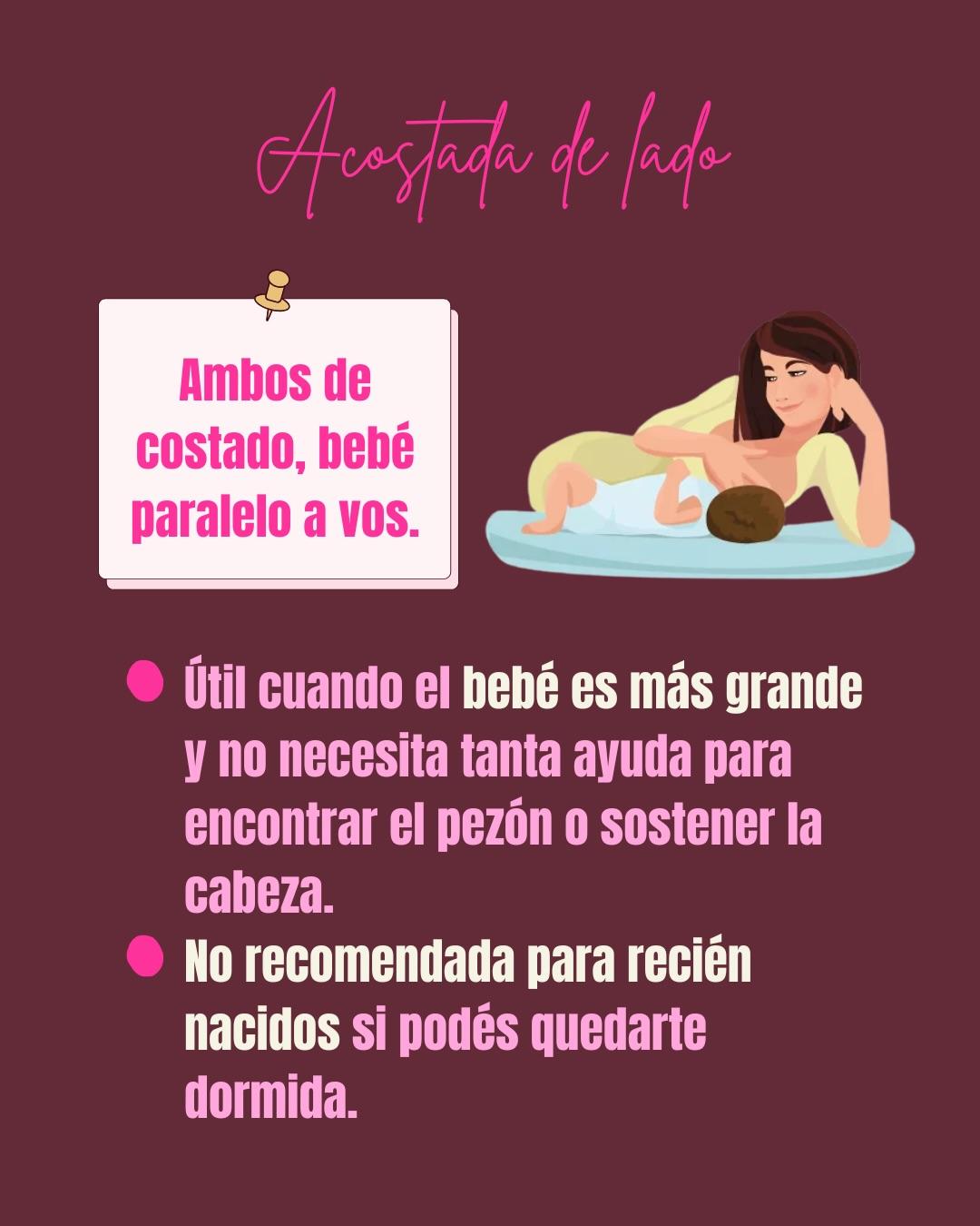 Carrusel ilustrado de Todo Bajo Contracción: Posiciones para amamantar