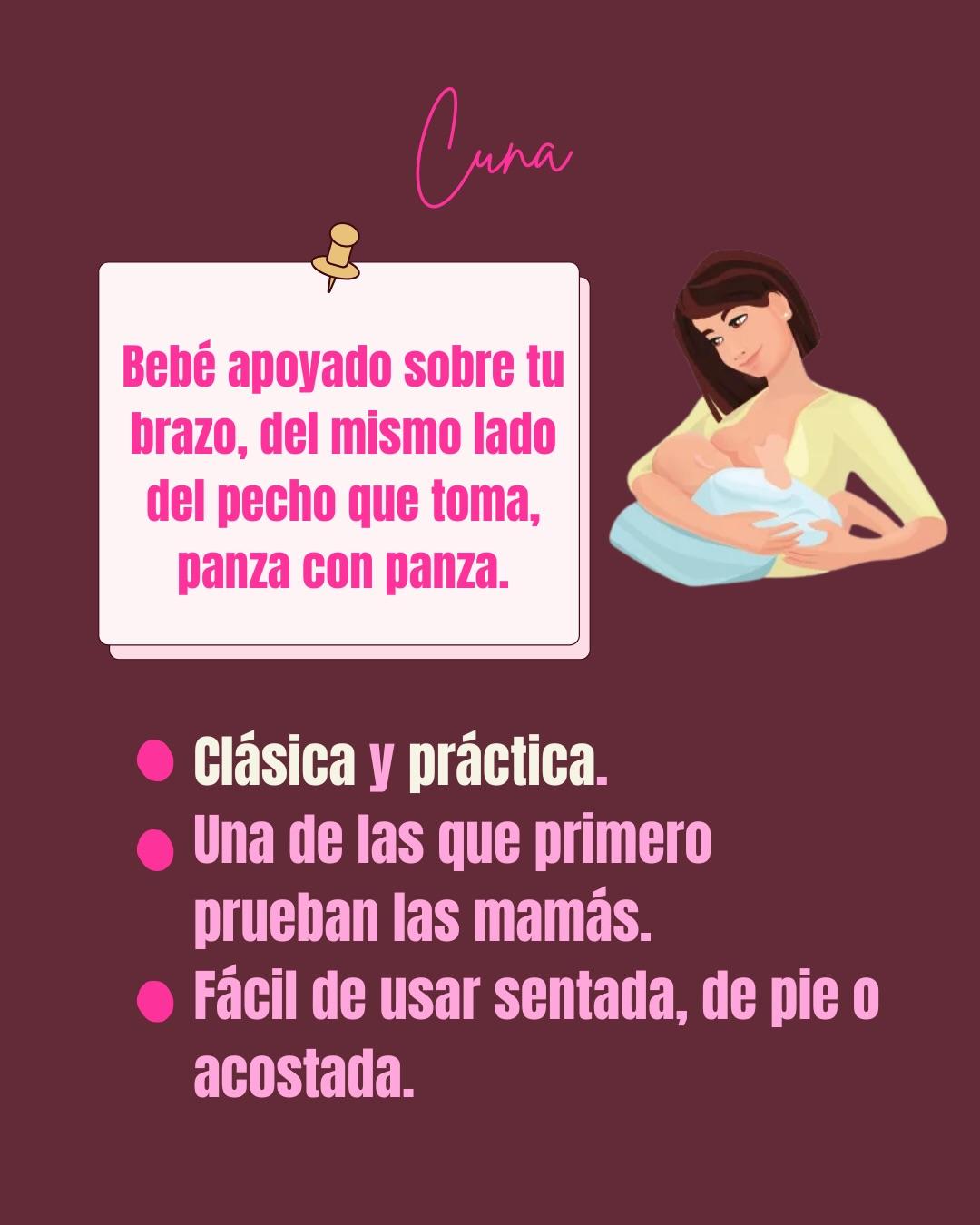 Carrusel ilustrado de Todo Bajo Contracción: Posiciones para amamantar