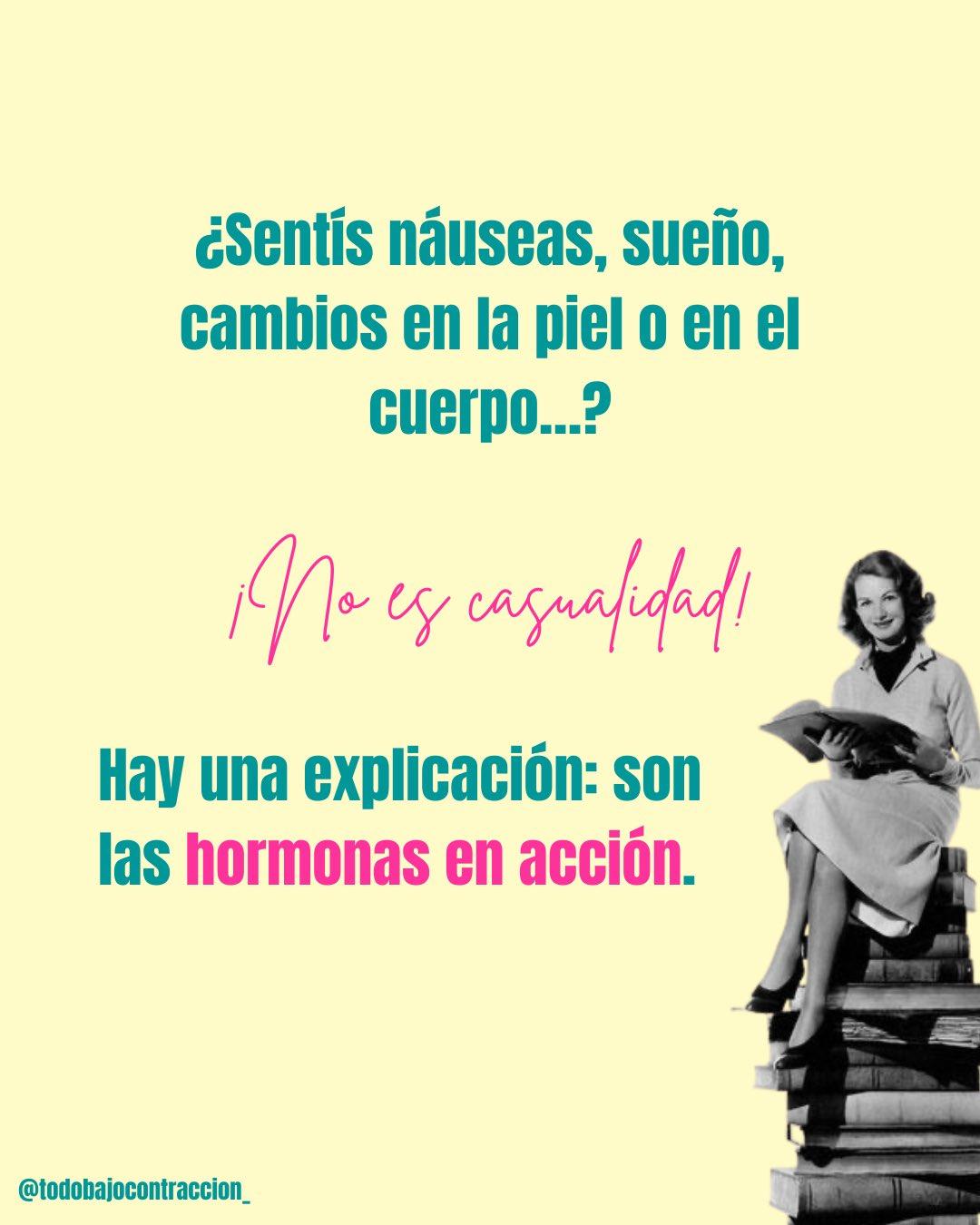 Carrusel ilustrado de Todo Bajo Contracción: Hormonas del embarazo y sus síntomas