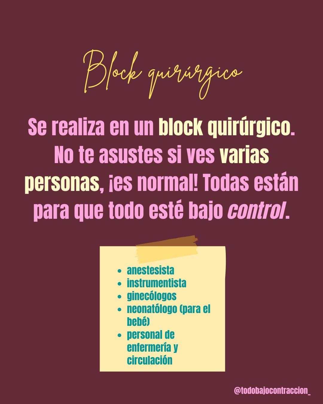 Carrusel ilustrado de Todo Bajo Contracción: Cesárea paso a paso