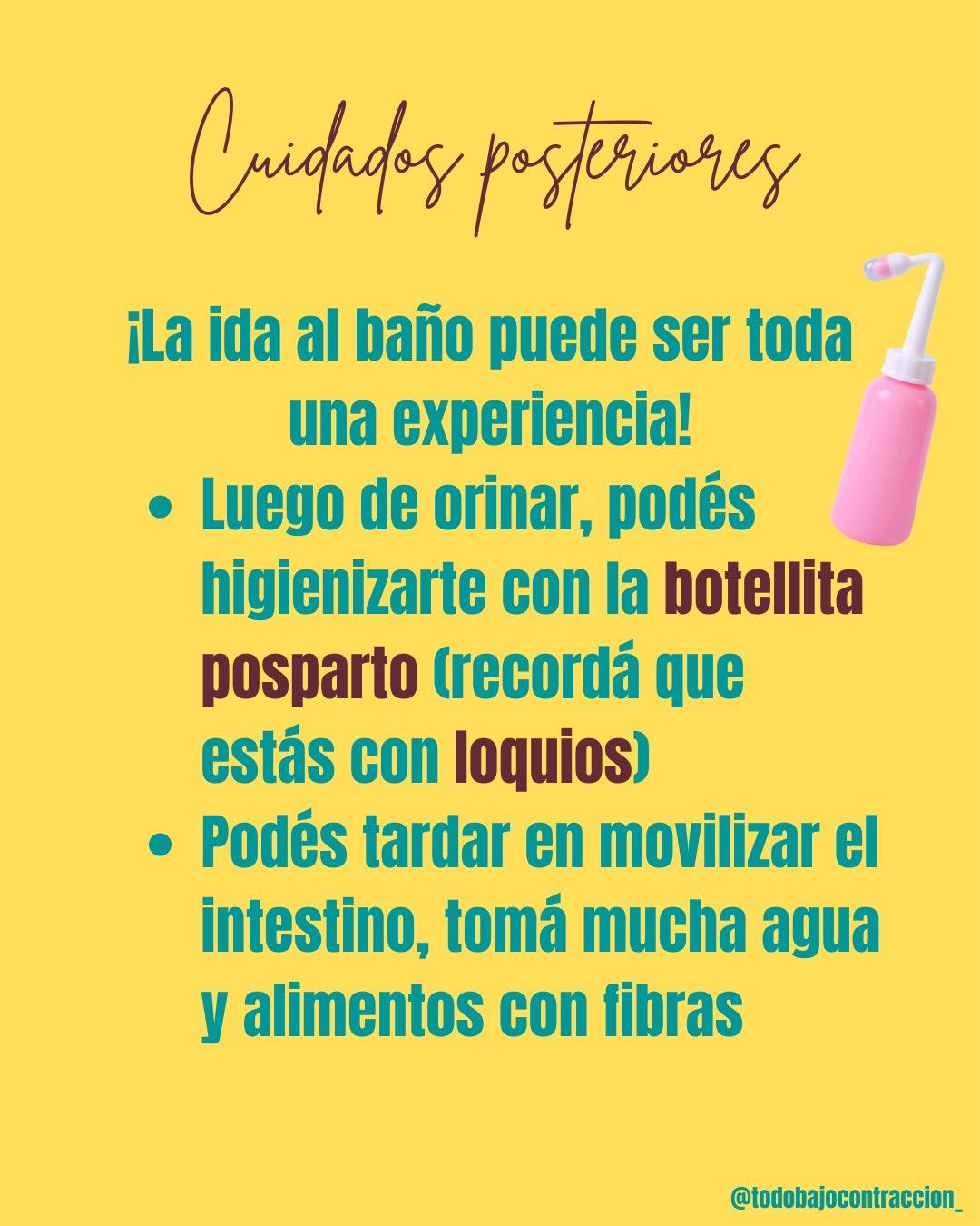 Carrusel ilustrado de Todo Bajo Contracción: Cesárea: recuperación y cuidados