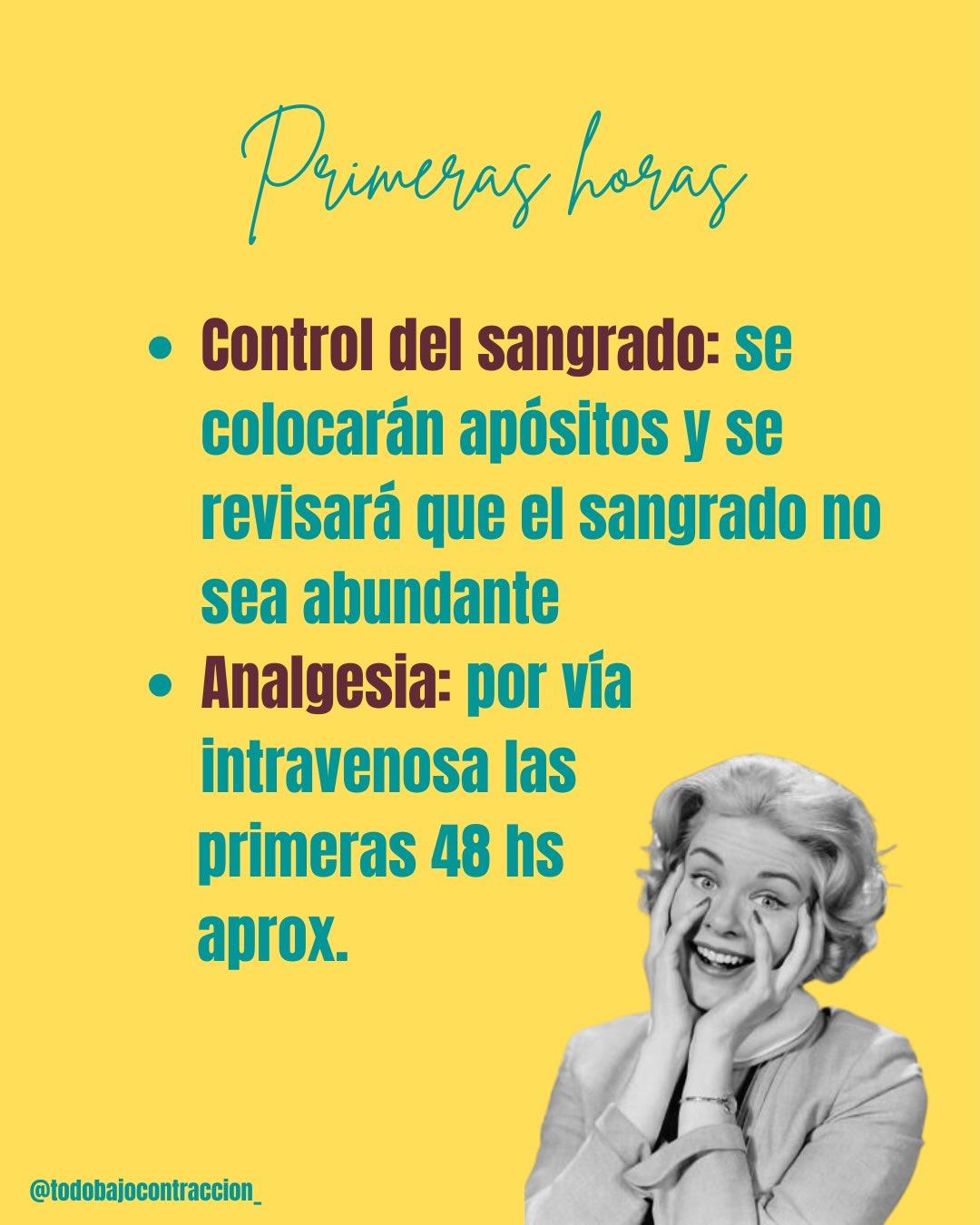 Carrusel ilustrado de Todo Bajo Contracción: Cesárea: recuperación y cuidados