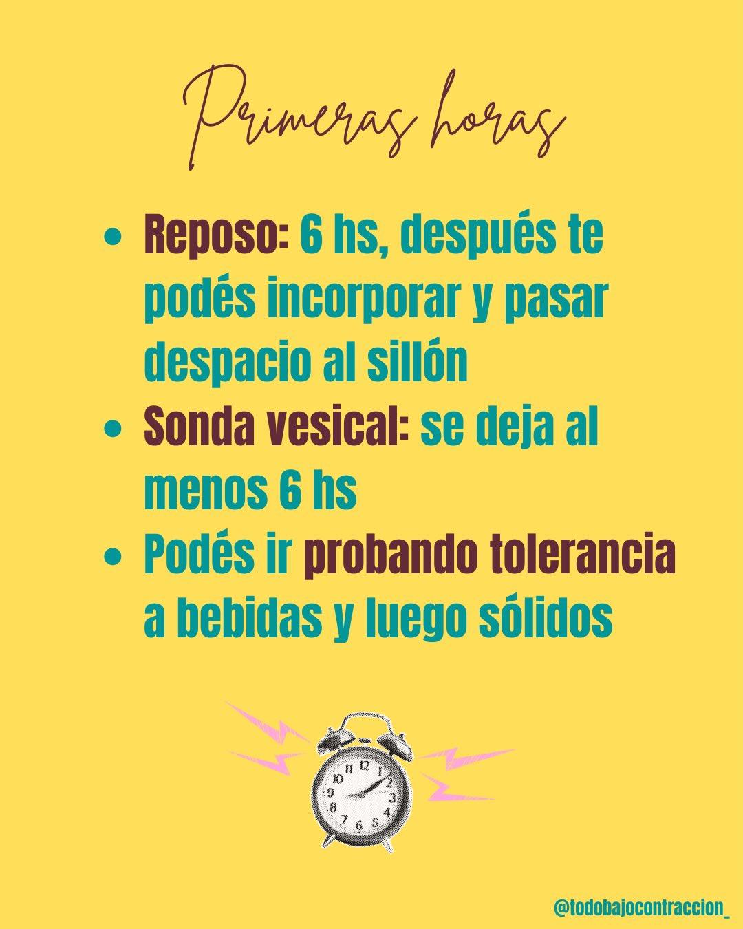 Carrusel ilustrado de Todo Bajo Contracción: Cesárea: recuperación y cuidados