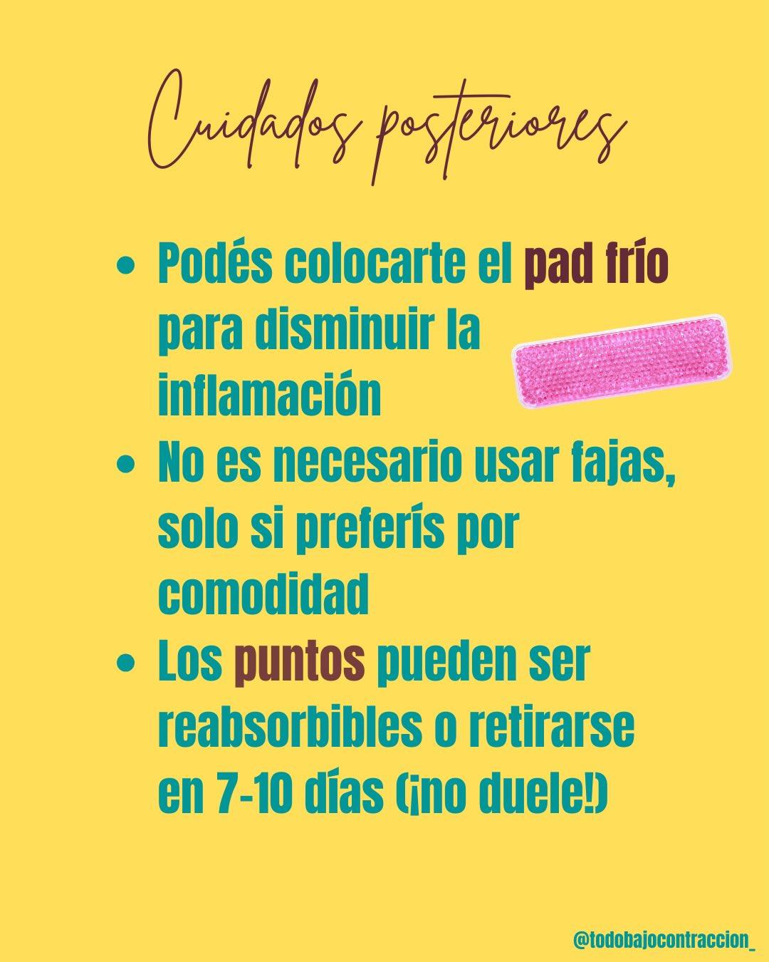 Carrusel ilustrado de Todo Bajo Contracción: Cesárea: recuperación y cuidados