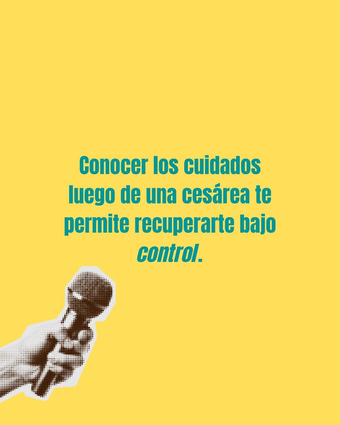 Carrusel ilustrado de Todo Bajo Contracción: Cesárea: recuperación y cuidados