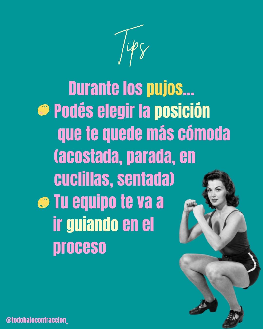 Carrusel ilustrado de Todo Bajo Contracción: Etapas del trabajo de parto