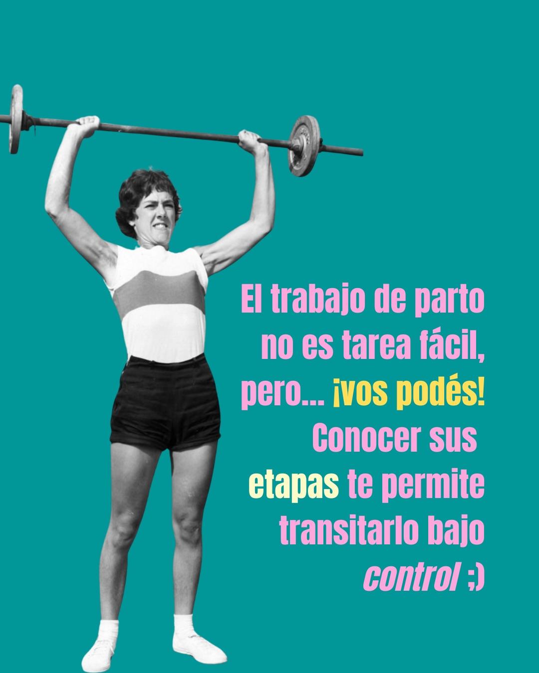 Carrusel ilustrado de Todo Bajo Contracción: Etapas del trabajo de parto