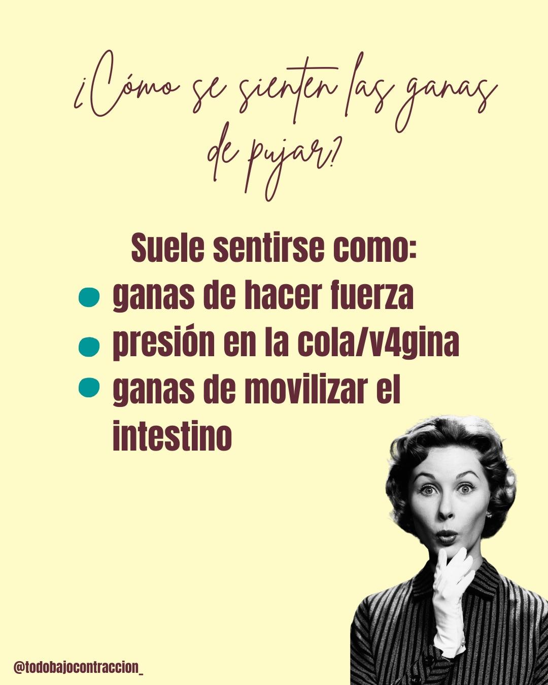 Carrusel ilustrado de Todo Bajo Contracción: Pujos en el parto: info y tips