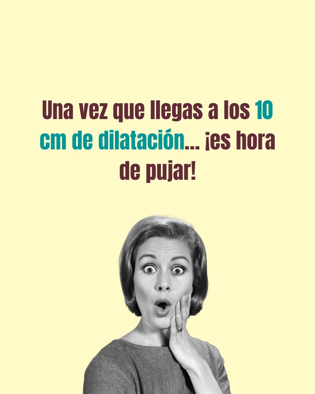Carrusel ilustrado de Todo Bajo Contracción: Pujos en el parto: info y tips
