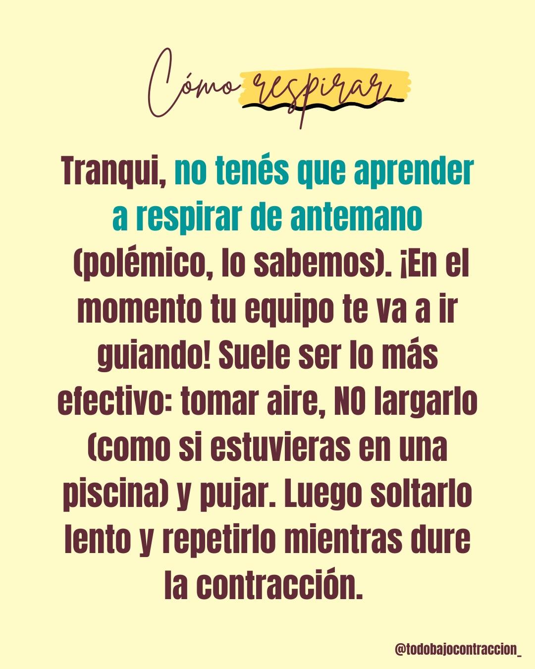 Carrusel ilustrado de Todo Bajo Contracción: Pujos en el parto: info y tips
