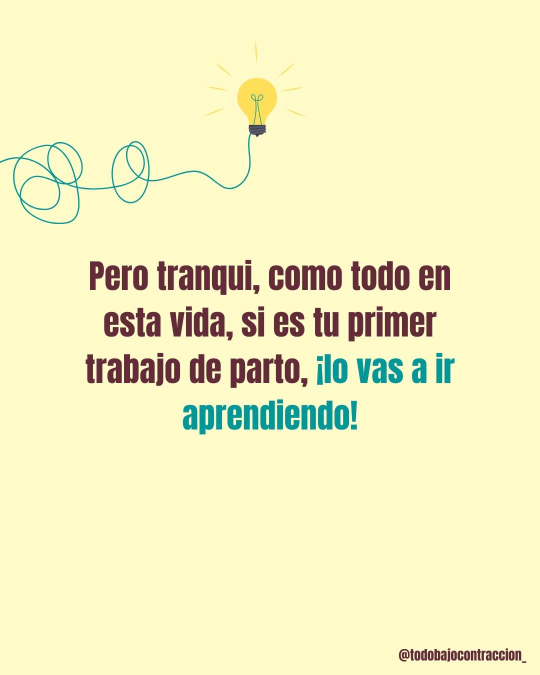 Carrusel ilustrado de Todo Bajo Contracción: Pujos en el parto: info y tips