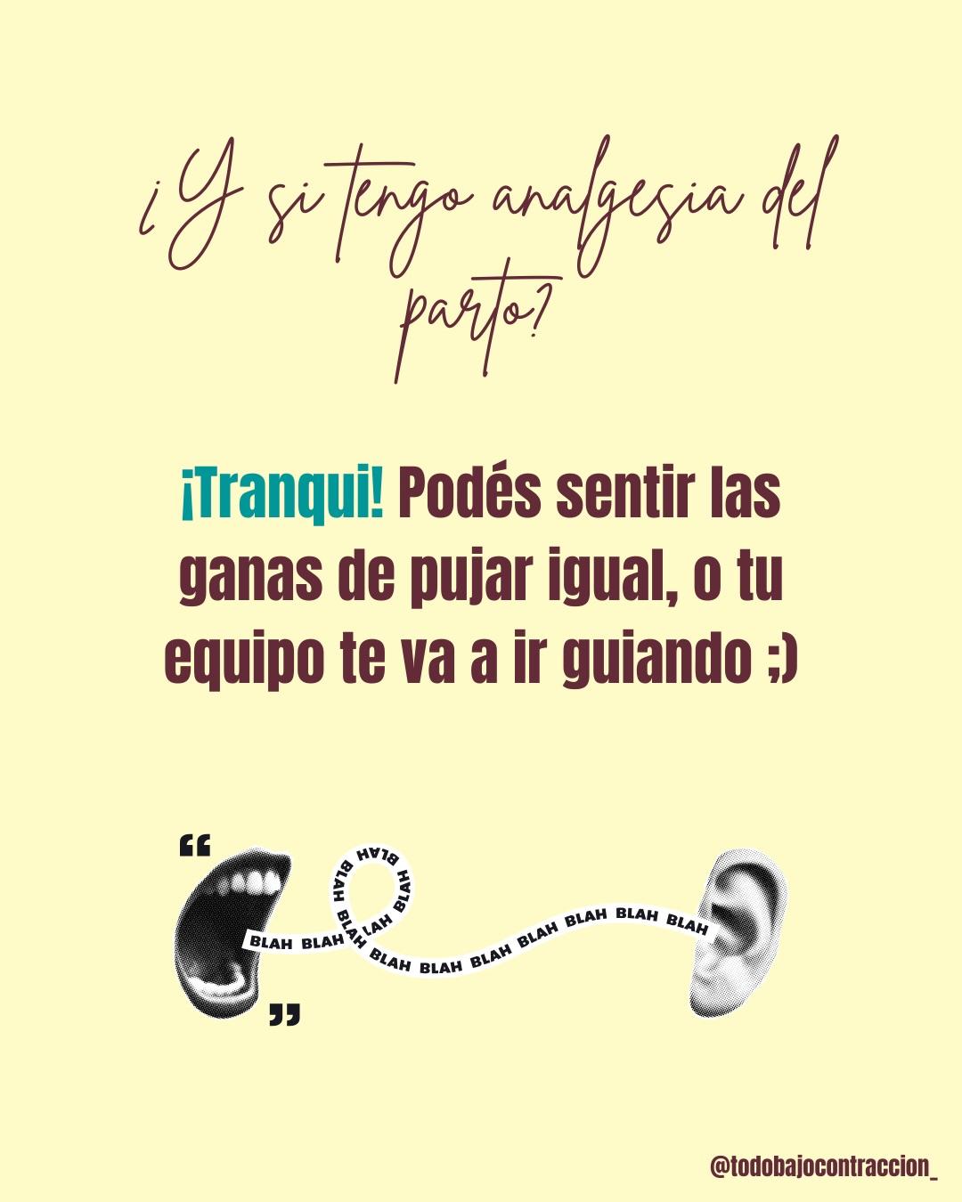 Carrusel ilustrado de Todo Bajo Contracción: Pujos en el parto: info y tips