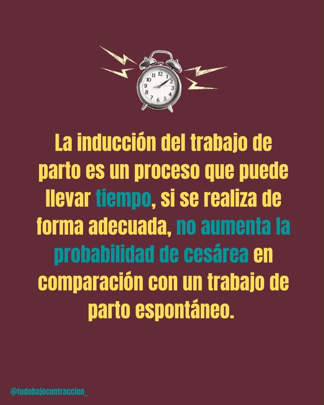 Carrusel ilustrado de Todo Bajo Contracción: Inducción del trabajo de parto