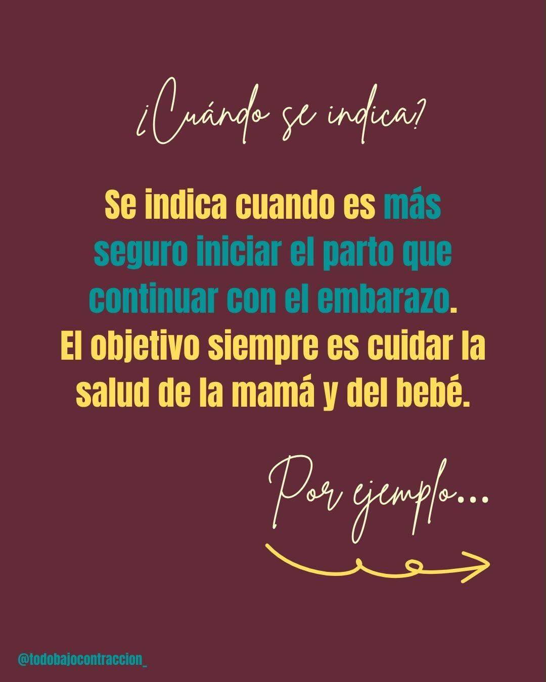 Carrusel ilustrado de Todo Bajo Contracción: Inducción del trabajo de parto