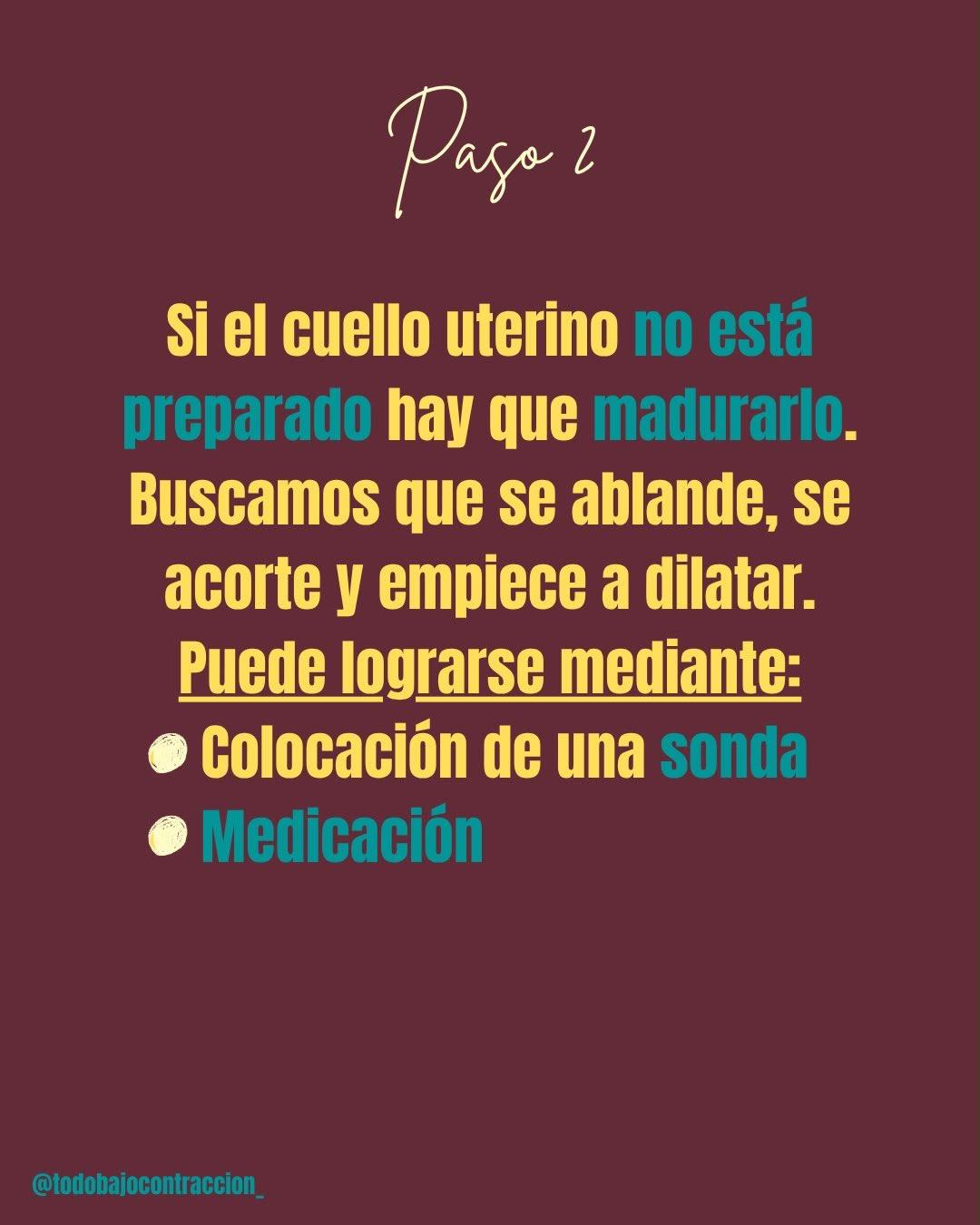 Carrusel ilustrado de Todo Bajo Contracción: Inducción del trabajo de parto