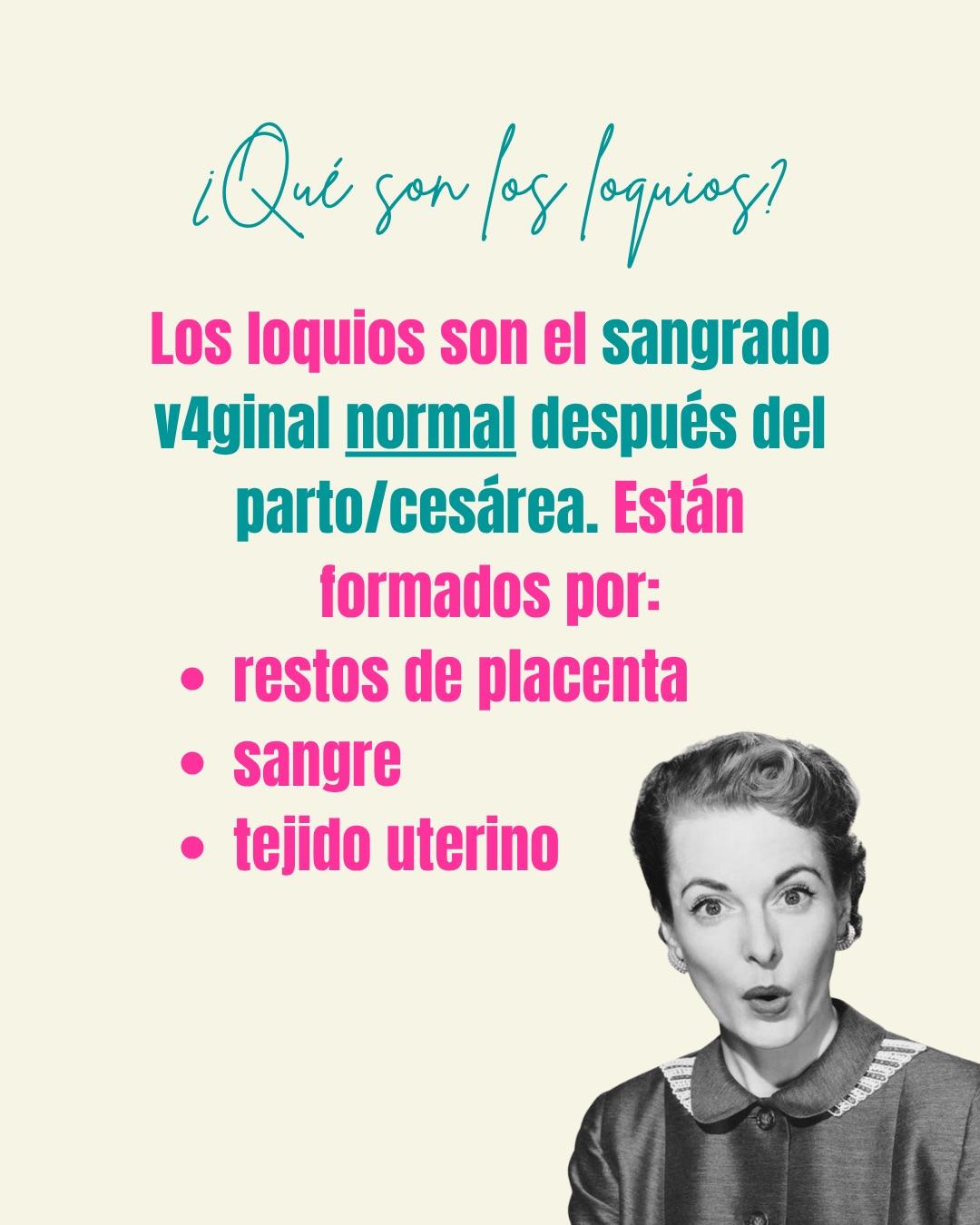 Carrusel ilustrado de Todo Bajo Contracción: Loquios: el sangrado posparto