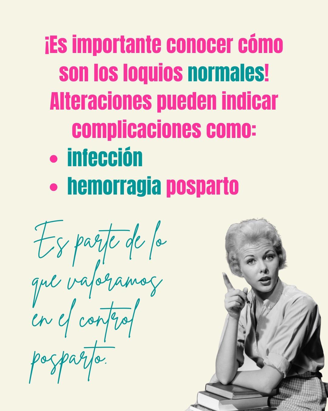 Carrusel ilustrado de Todo Bajo Contracción: Loquios: el sangrado posparto