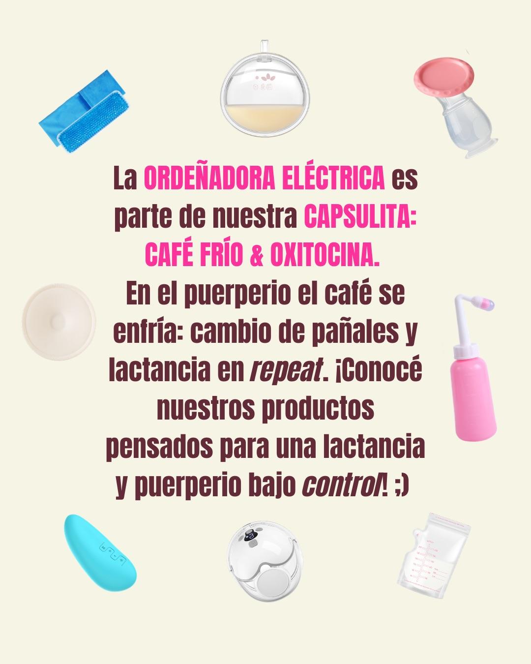 Carrusel ilustrado de Todo Bajo Contracción: Ordeñadora eléctrica manos libres