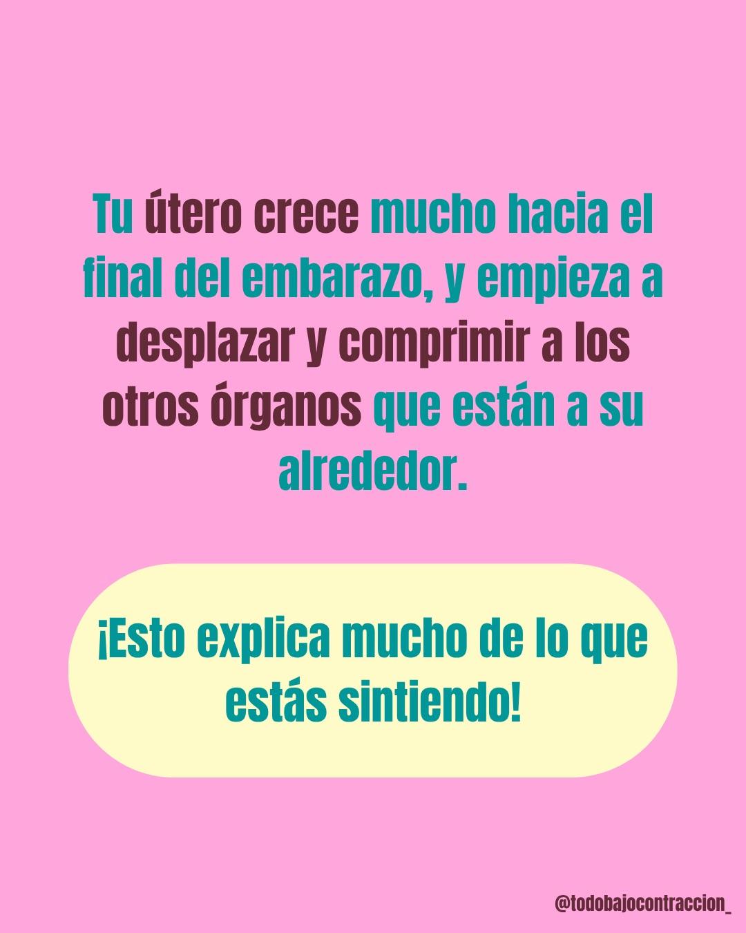 Carrusel ilustrado de Todo Bajo Contracción: Síntomas del tercer trimestre y por qué pasan