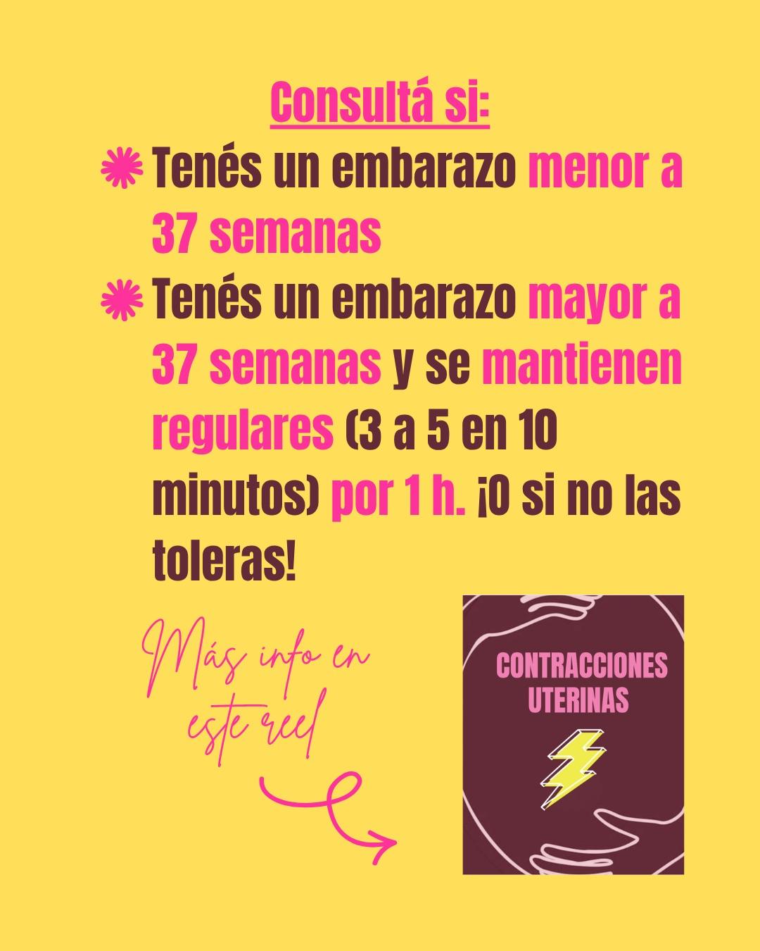 Carrusel ilustrado de Todo Bajo Contracción: Cuándo ir a la emergencia en el embarazo