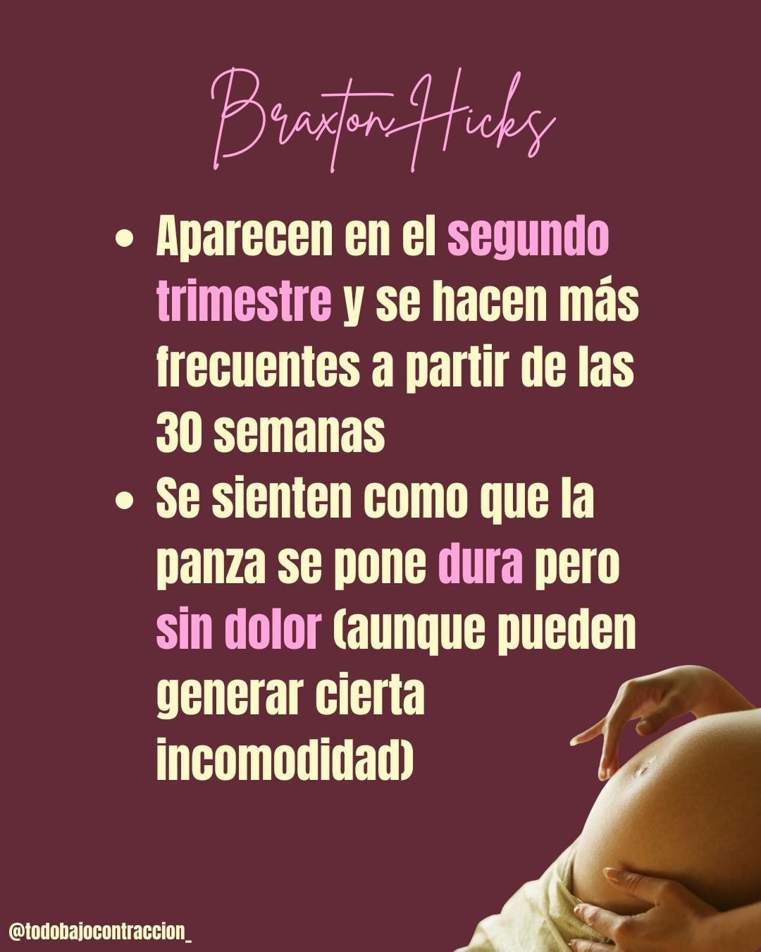 Carrusel ilustrado de Todo Bajo Contracción: Tipos de contracciones uterinas