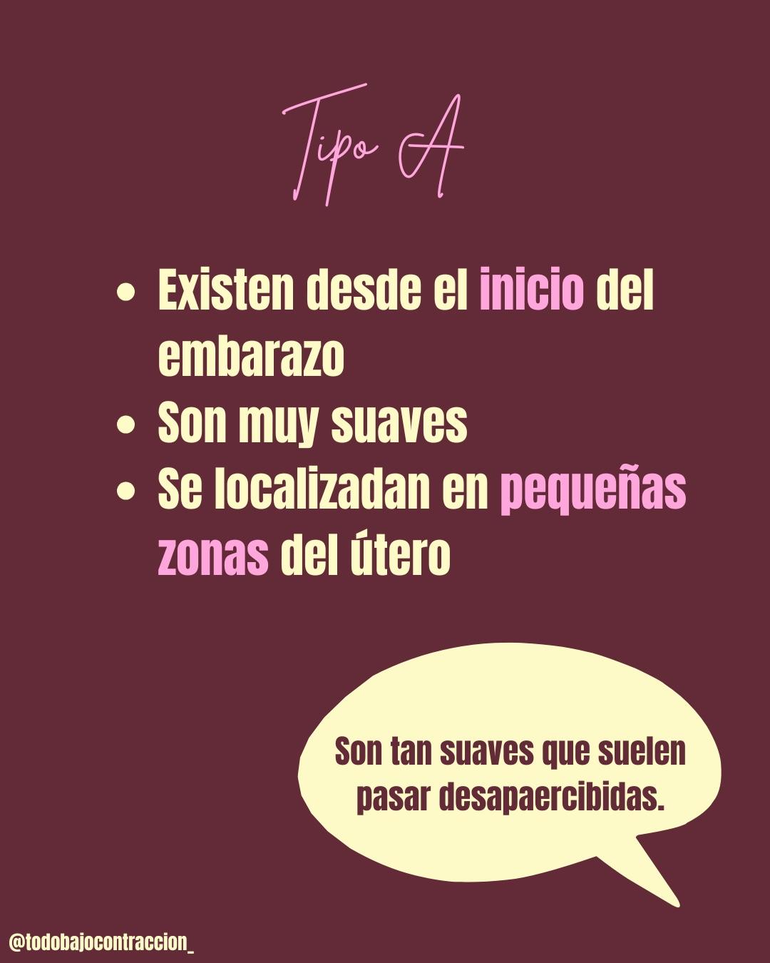 Carrusel ilustrado de Todo Bajo Contracción: Tipos de contracciones uterinas