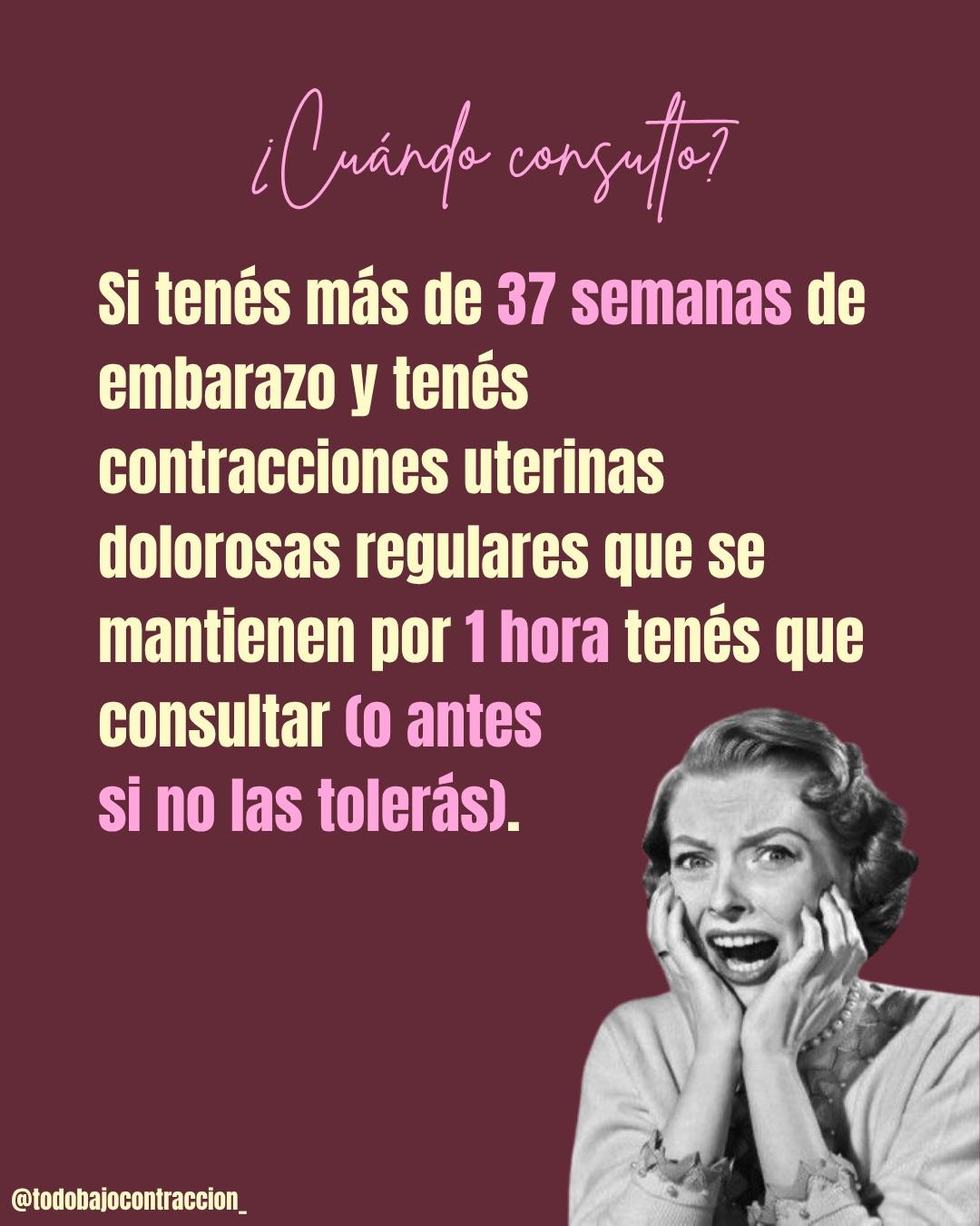 Carrusel ilustrado de Todo Bajo Contracción: Tipos de contracciones uterinas