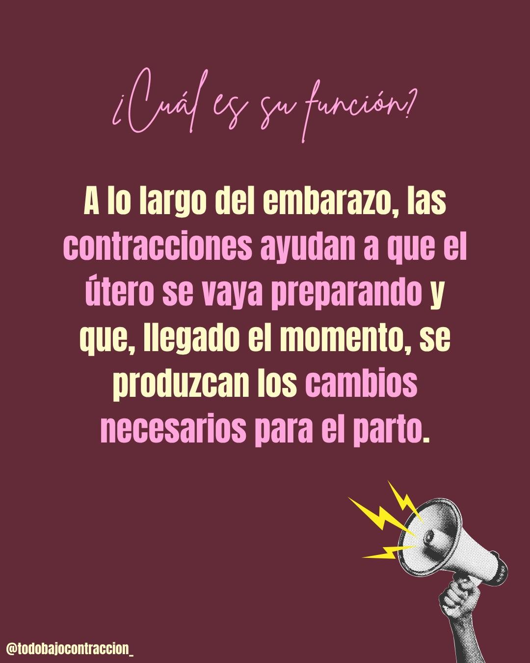 Carrusel ilustrado de Todo Bajo Contracción: Tipos de contracciones uterinas